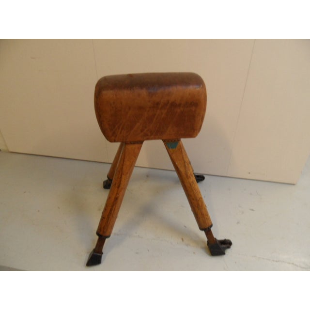 Brown Vintage School Gymnastic Horse, 1950s For Sale - Image 8 of 11
