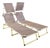 Folding Sun Loungers in Aluminum and Perforated Fabric, Set of 2 For Sale