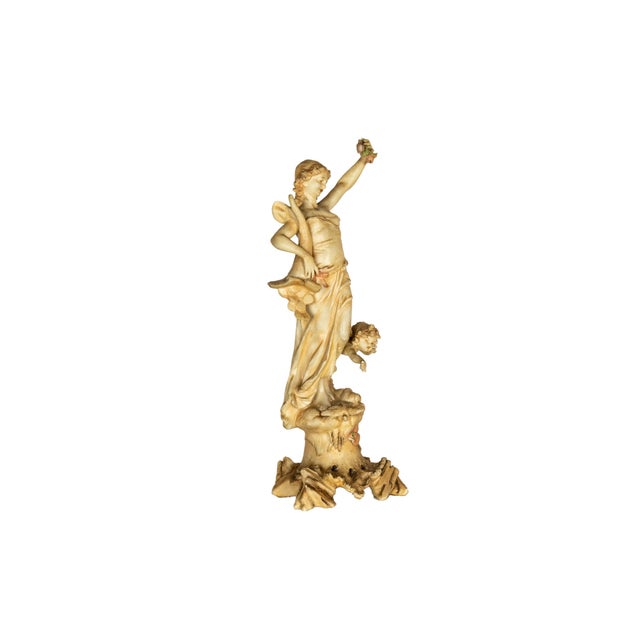 Art Nouveau Fortuna Goddess Tyche in Porcelain, 20th Century For Sale - Image 5 of 8