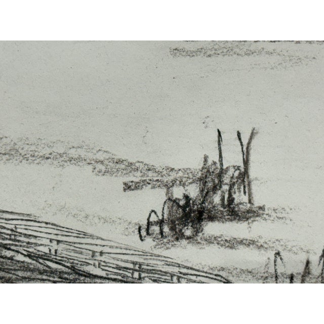 Drawing of European Laborer in Charcoal, Framed For Sale - Image 11 of 12