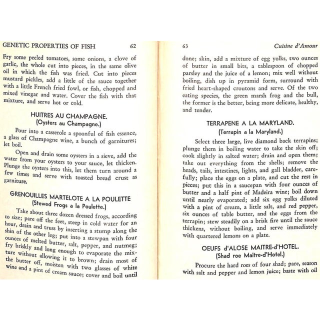 "Cuisine D'Amour: A Cook Book for Lovers" 1952 Heartman, Charles For Sale In New York - Image 6 of 7