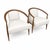 Mid-Century Modern Mid Century Modern Pair of Lounge Chairs White Leather. - Pair For Sale - Image 3 of 3