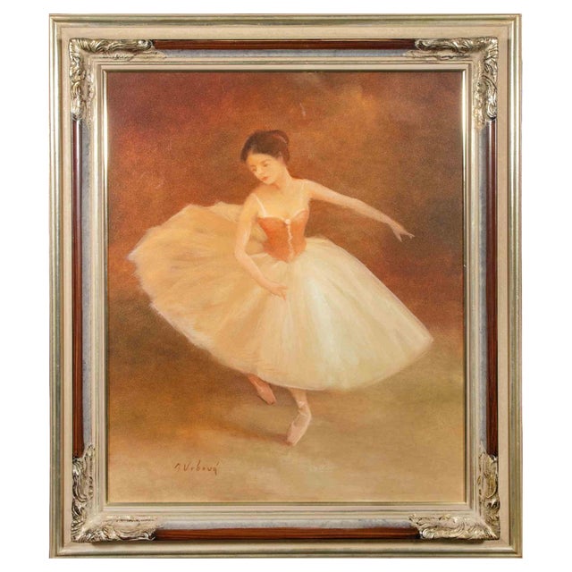 Miroslava Vrbová-Štefková, Ballerina, Oil Painting, Mid-20th Century For Sale