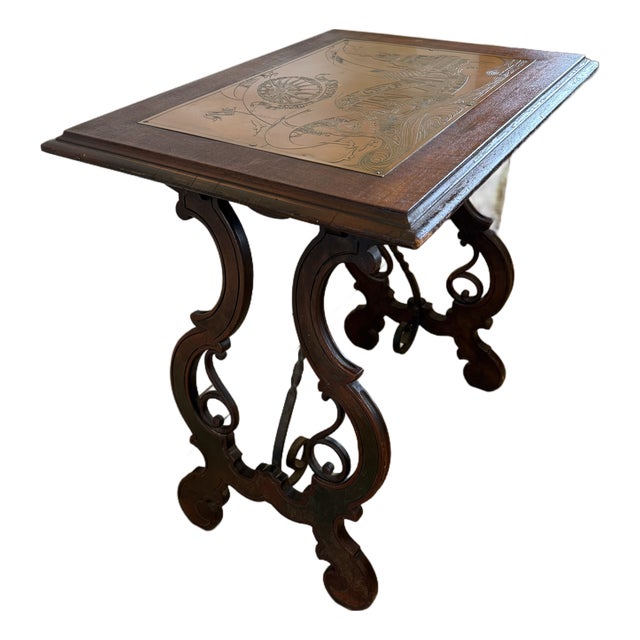 Mid 20th Century Willem Dieperink Langeris Arts & Crafts Copper Panel Relief Table For Sale