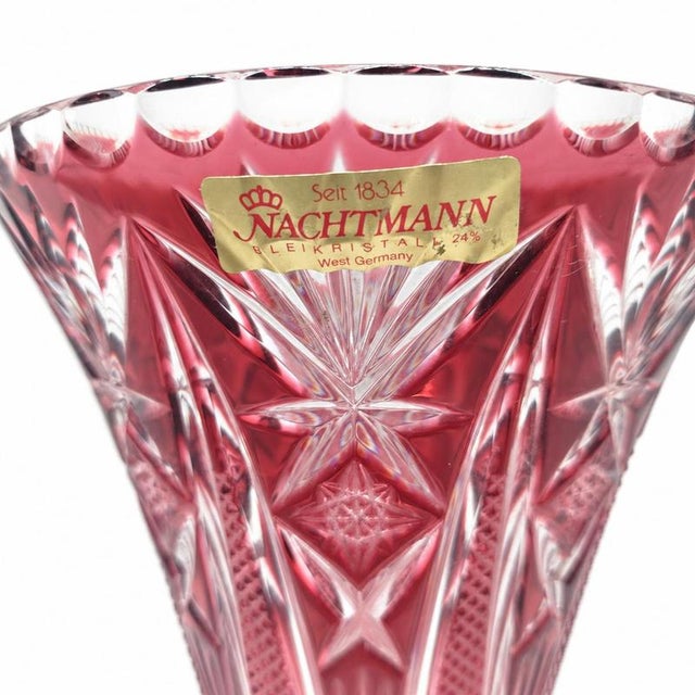 Vase in Pink Crystal from Nachtmann For Sale - Image 6 of 7