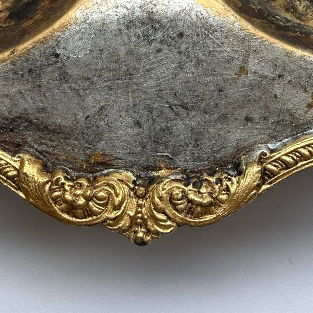 Silver Mid 20th Century Hollywood Regency Faux Tortoiseshell & Gold Leaf Clamshell Bowls - A Pair Newly Painted For Sale - Image 8 of 12