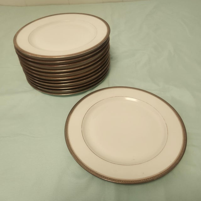 Limoges Antique Porcelain Service for 12 1920s Gold Rim 56 PCS For Sale - Image 9 of 16