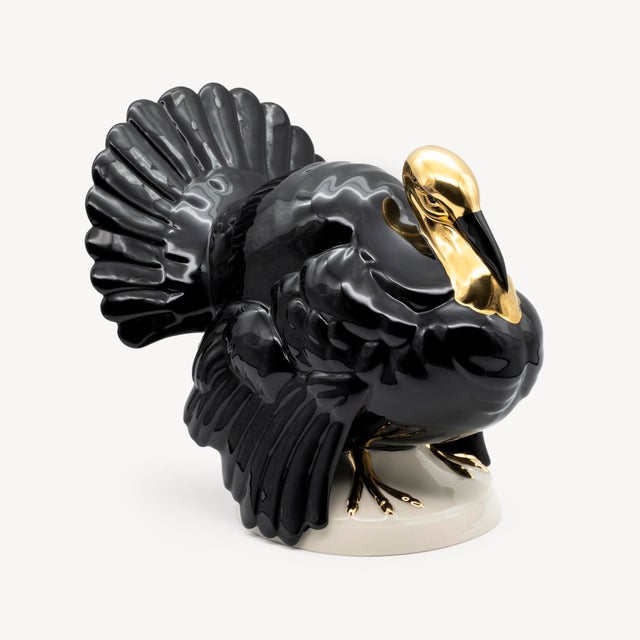 Postmodern Goebel Turkey Sculpture Model 32060-22, Germany, 1970s For Sale - Image 3 of 11