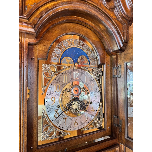 Sligh "Shelbourne" Grandfather Clock, 8 Ft Flagship Model, Triple Chime, Moon Dial, $8,000+ Retail Sligh's flagship...