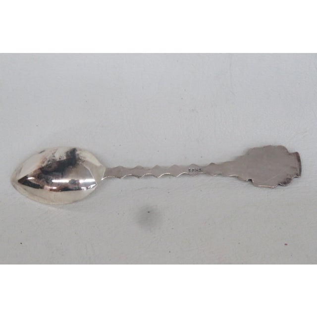 Mid 20th Century Panama Epns Silver Plated Souvenir Spoon With Enamel Shield Finial Crest 4959b For Sale - Image 5 of 6