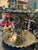 Metal Large Vintage Brass Detailed Samovar and Decorative Stand, Champagne Bucket, Bowl For Sale - Image 7 of 12
