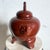 Vintage Oxblood Red Panther Face Ginger Jar by Jaru For Sale In Miami - Image 6 of 9