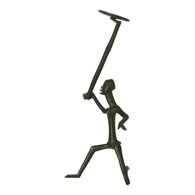 Tribal Sculpture Male Warrior Figure in the Style of Hagenauer For Sale