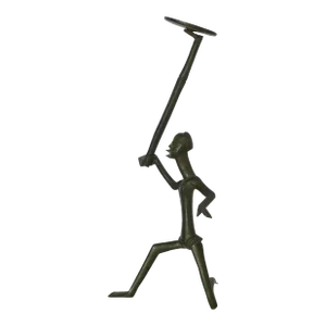 Tribal Sculpture Male Warrior Figure in the Style of Hagenauer