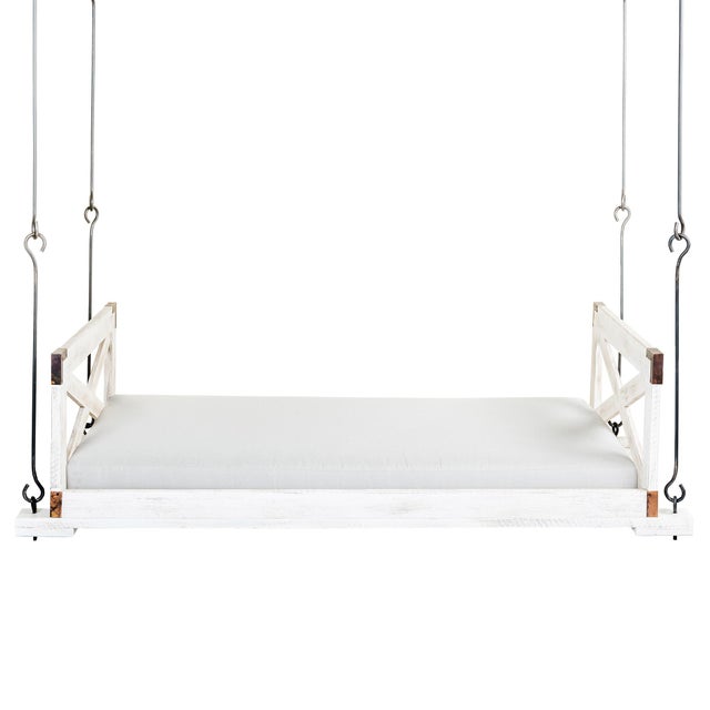 Coastal Hanging Day Bed With Sides by Lowcountry Originals For Sale - Image 3 of 3