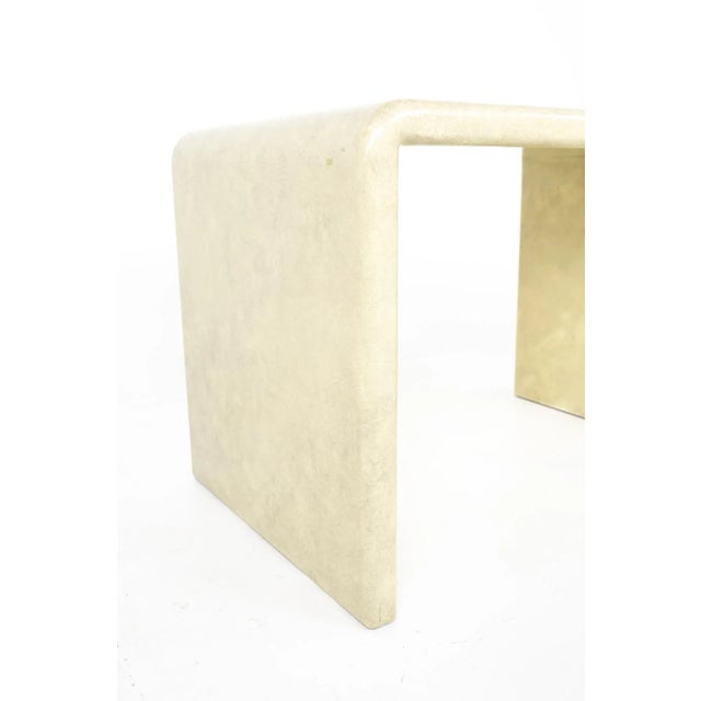 Karl Springer Karl Springer Lacquered Goat Skin Side End Table For Sale - Image 4 of 9