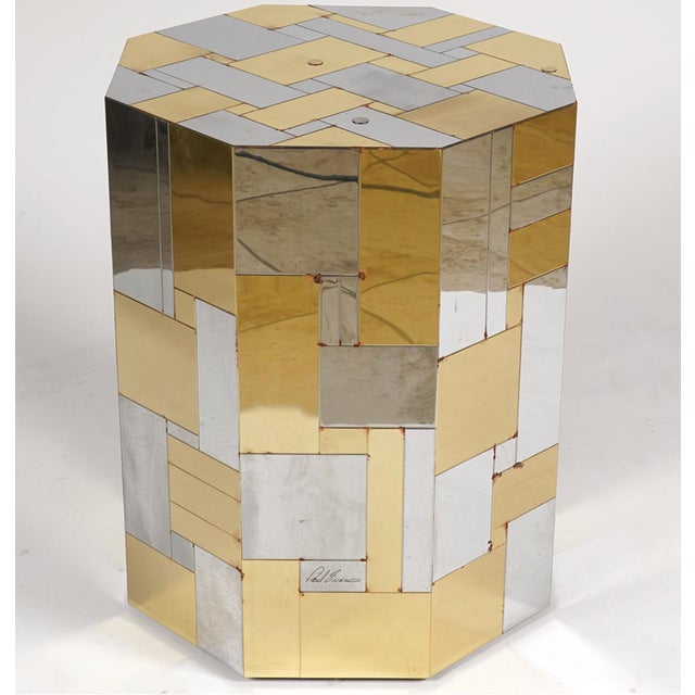 A striking 1970s mid-century modern octagonal breakfast or dining table designed by master American metal sculptor and...