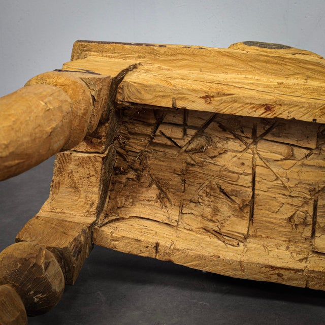 Beige Emile Van Der Kruk, Sculptural Loaves & Fishes Table, 1980s, Wood For Sale - Image 8 of 9