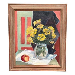 B. Segerdahl, Floral Still Life, 1920s, Oil on Panel, Framed For Sale
