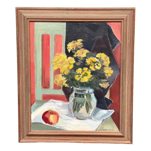 B. Segerdahl, Floral Still Life, 1920s, Oil on Panel, Framed For Sale