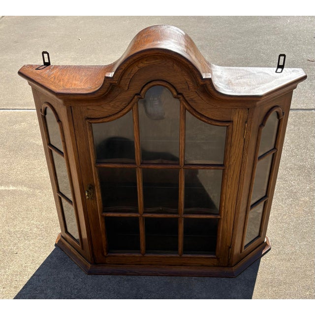 Wood Vintage Large Dutch Wall Cabinet For Sale - Image 7 of 10