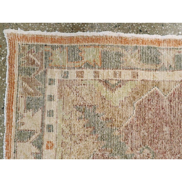 Galerie Shabab Collection Early 20th Century Turkish Oushak Throw Rug For Sale In New York - Image 6 of 7