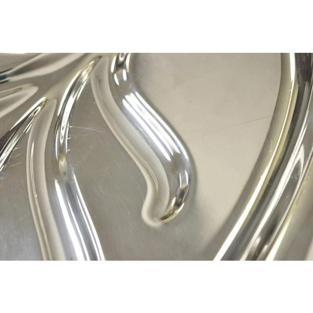 Mid 20th Century Vintage Wm Rogers Regency Style Silver Plated 18" Oval Footed Meat Tray Platter For Sale - Image 5 of 10
