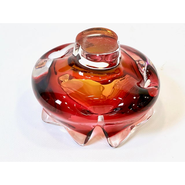 Art Glass Ashtray attributed to Josef Hospodka for Chribska Sklarna, 1960s For Sale - Image 4 of 7