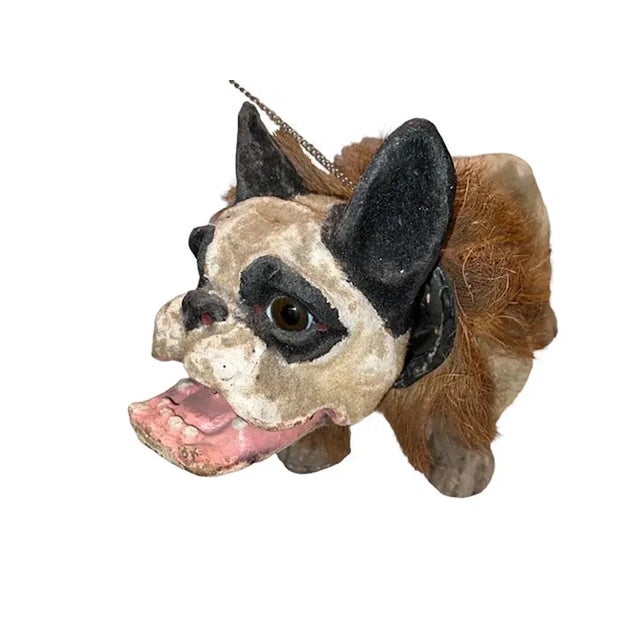 French 1900 - 1909 Papier-Mâché French Growler Bulldog For Sale - Image 3 of 7