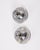 Pair of wall lamps with chromed metal frame and transparent hemispherical glass, Italian design, 1980s. Up to 250V...