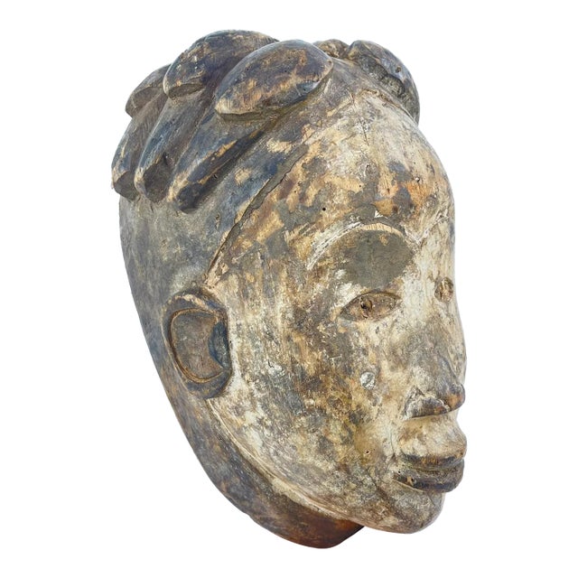 Early 20th Century Kongo Wood Mask For Sale