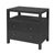 Modern Nora 28 in. W Raffia 2 Drawer Nightstand with Top Open Shelf, Charcoal Raffia For Sale - Image 3 of 11