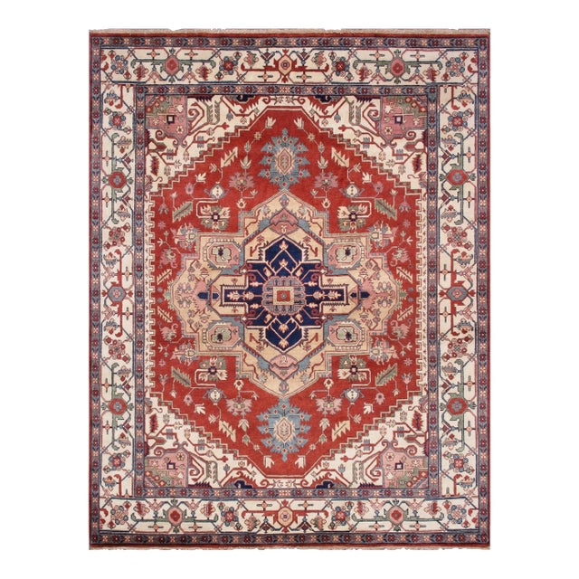 Pasargad Home Serapi Rust Wool Area Rug, 11'11'' X 14'10'' For Sale