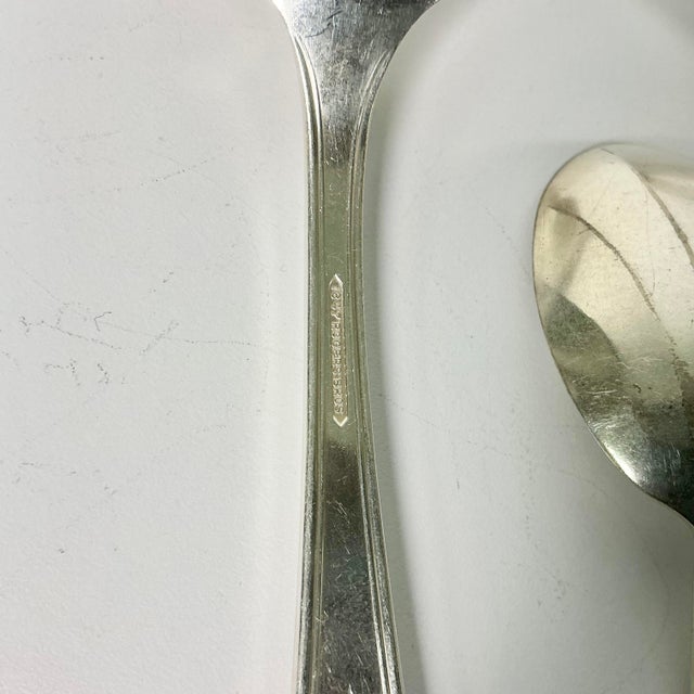 Mid 20th Century Mid 20th Century Boho Chic Hollywood Regency Silverplate Serving Utensils - Set of 6. For Sale - Image 5 of 11