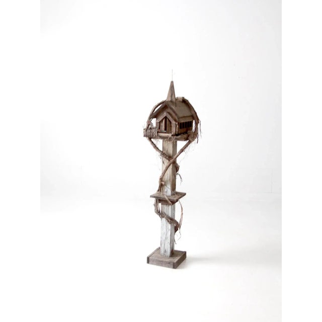 Vintage Folk Art Bird House For Sale - Image 9 of 13