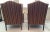 Wood 1960s Carved Wood & Upholstered Wing-Back Chairs With Ottoman - 3 Pieces For Sale - Image 7 of 12