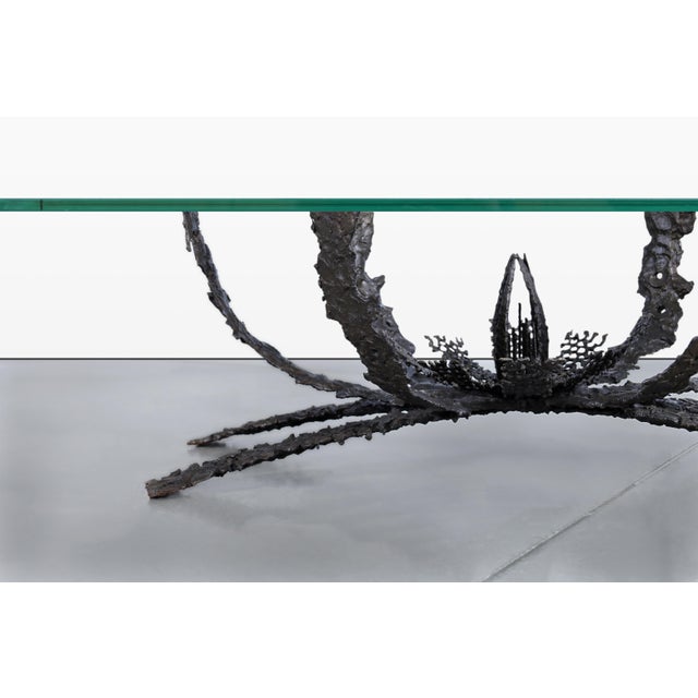 Daniel Gluck Mid-Century Modern Brutalist Bronze Coffee Table by Daniel Gluck For Sale - Image 4 of 14