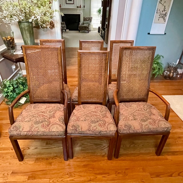 Henredon Scene One Campaign Dining Chairs Set of 6 Chairish