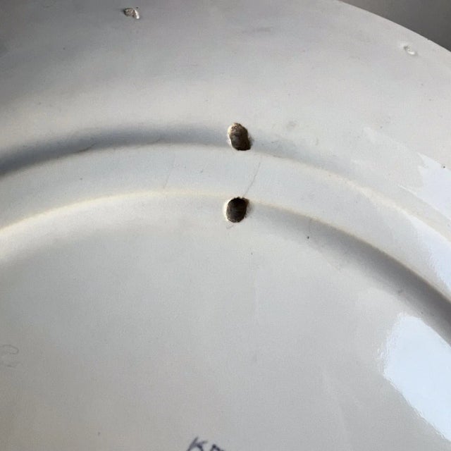 Rodos Keramik Decorative Hand Painted Green Plate Wall Decor For Sale - Image 11 of 12