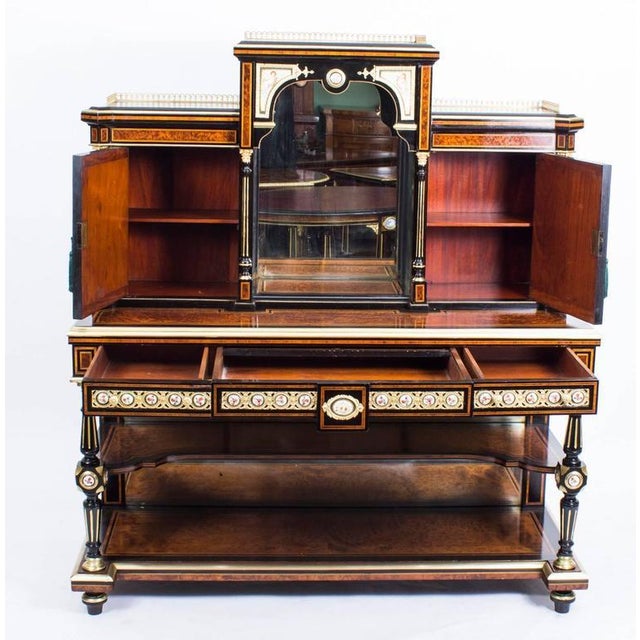 Brown 19th Century Victorian Amboyna Inlaid Bonheur Du Jour Desk For Sale - Image 8 of 10