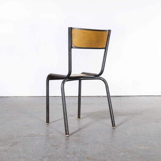 French Silver Stacking Dining Chair from Mullca, 1950s For Sale - Image 9 of 10