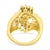 Contemporary 10K Yellow Gold Plated .925 Sterling Silver Diamond Cocktail Ring (1 1/2 Cttw, J-K Color, I1-I2 Clarity) - Size 7 For Sale - Image 3 of 6
