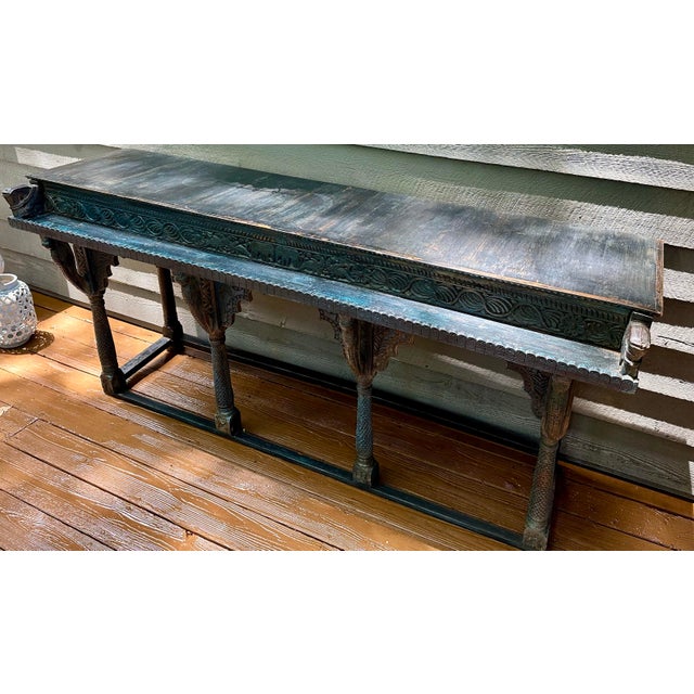 1950s 1950s Vintage Carved Altar Table For Sale - Image 5 of 9