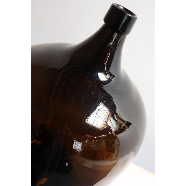 Early 20th Century Vintage French Amber Glass Demijohn / Bonbonne Ambrée Brune For Sale - Image 5 of 12