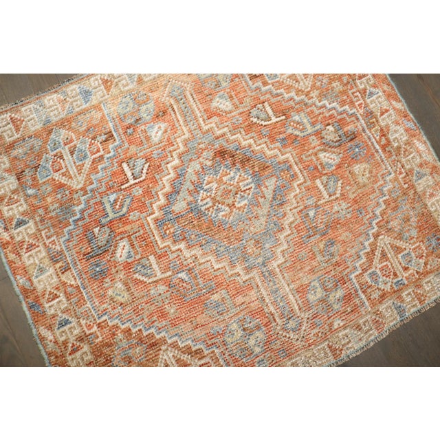 Persian Shiraz Small Square Rug no. j4596 For Sale - Image 4 of 6