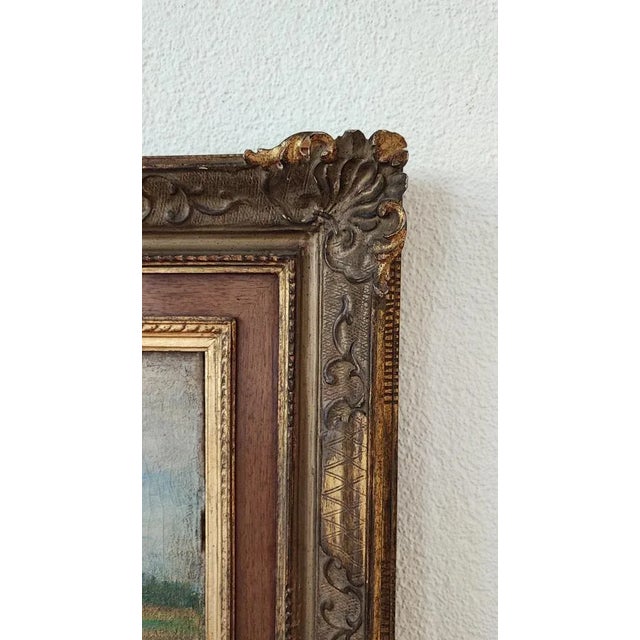 Clemente Pugliese-Levi, Women with Hay, Oil on Canvas, 1920s, Framed For Sale - Image 7 of 13