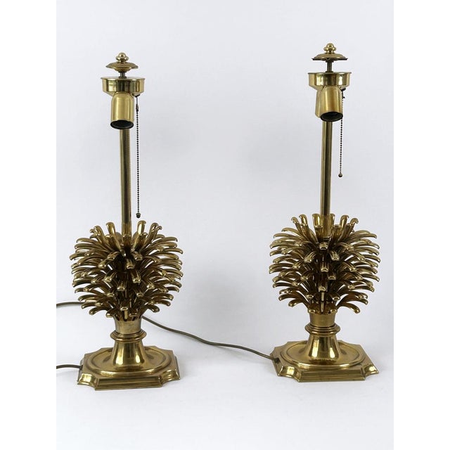 Large Brass Pine Cone Table Lamps from Feese, Germany, 1980s, Set of 2 For Sale - Image 11 of 18