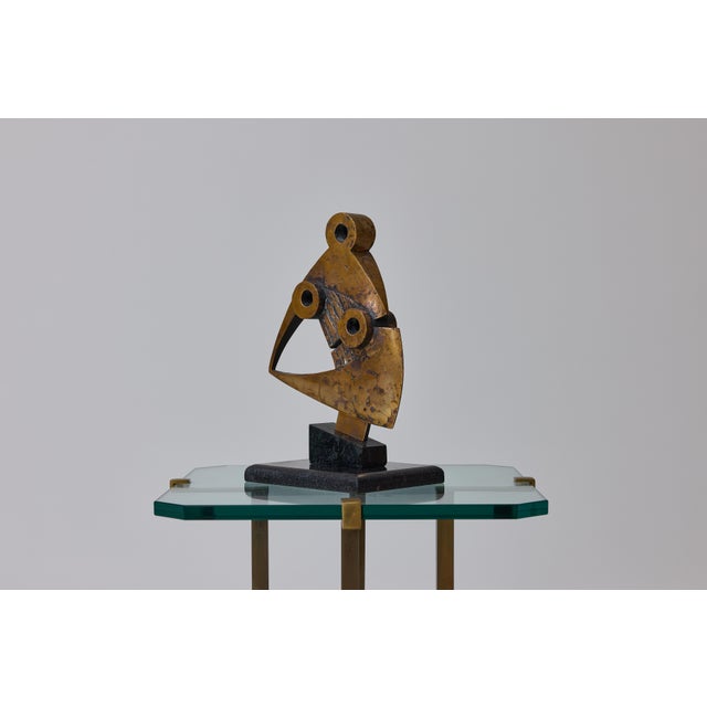 Giuseppe Pulvirenti, Abstract Sculpture, 1978, Bronze on Marble Base For Sale - Image 8 of 13