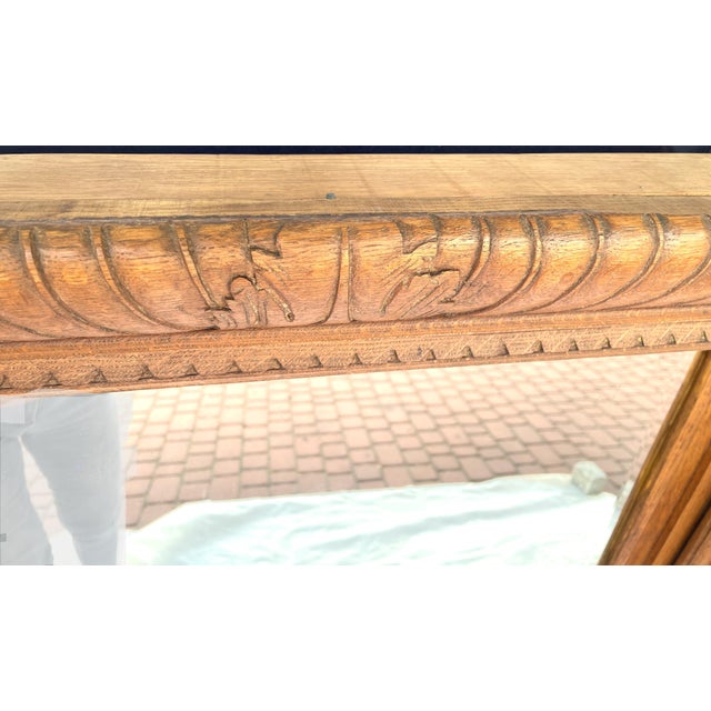 Antique Oak Mirror, 1923 For Sale - Image 9 of 17