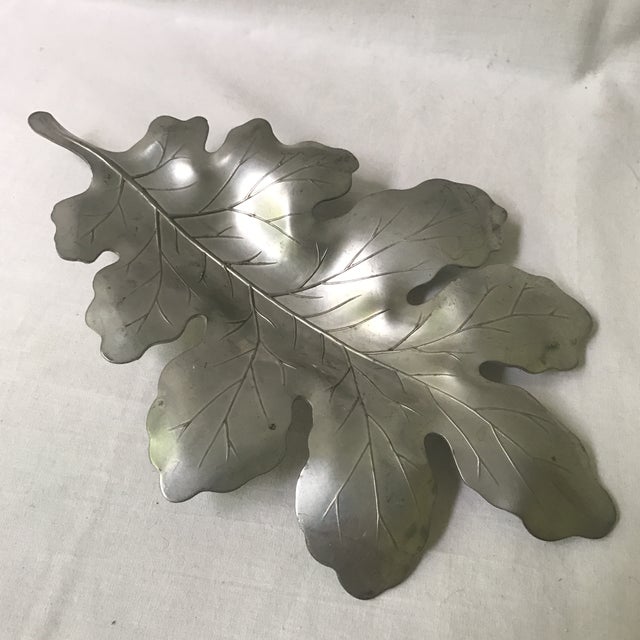 Vintage Pewter Leaf Chairish